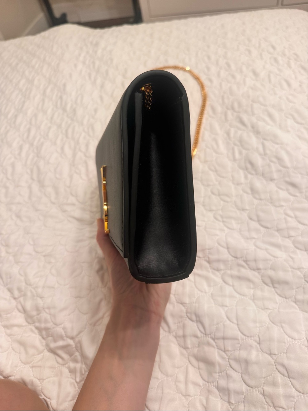 Cute Leather Shoulder Bag with Gold - Picture 9 of 12